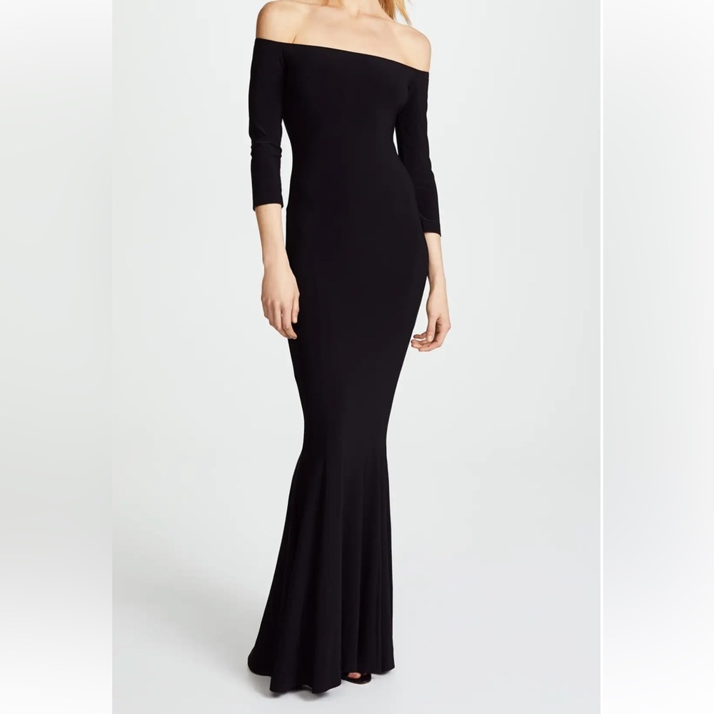 Norma Kamali Kulture Off Shoulder Fishtail Gown